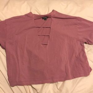 Pink cutout crop top